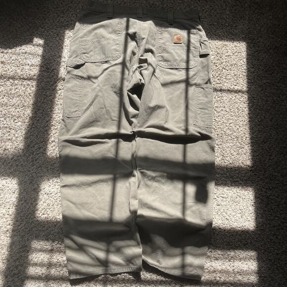 Carhartt Men's 40x30 Canvas Dungaree Carpenter Pants Loose Original B151 LBR - Picture 7 of 7